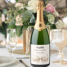 Chuva de noiva bege creme elegante