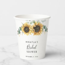 Chuva de Noiva com Folhagem de Eucalipto e Girassó