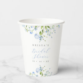 Chuva de Noiva Floral Azul Claro Elegante