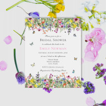 Chuva de Noiva Floral Borboleta Flor Silvestre Orç