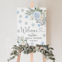 Chuva de Noiva Floral Branca de Inverno Snowflake