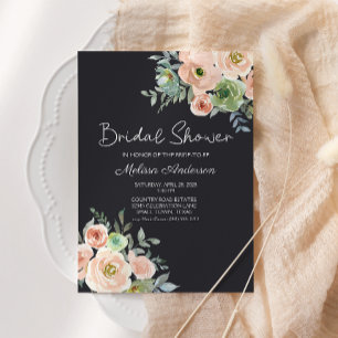 Chuva de Noiva Floral Pastel Verde e Pêssego Marin