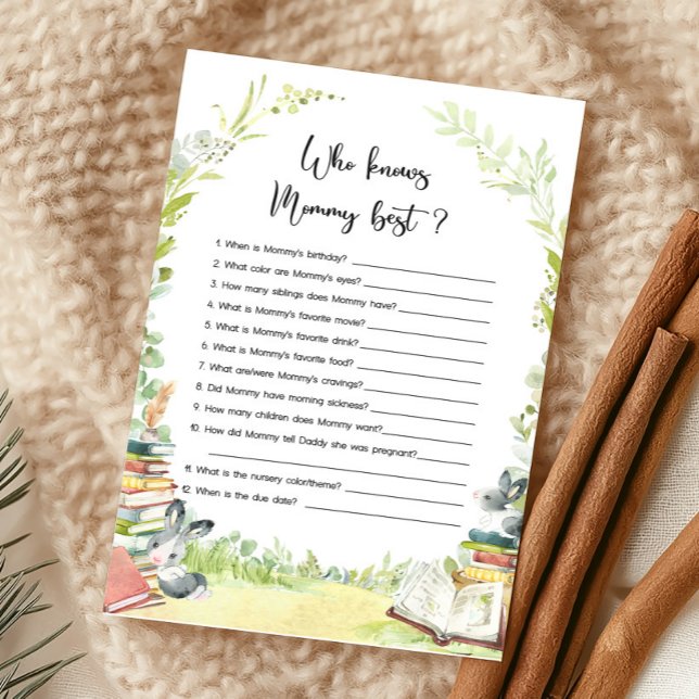 Chuva de Novo Capítulo no Storybook Quem conhece m (Storybook New Chapter Baby Shower Game)