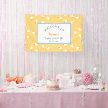 Chuva de Patinhos Fofos Ilustrados à Mão para Chá 