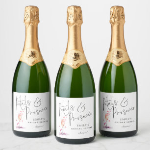 Chuva de Pétalas de Prosecco para Noiva em Letra M