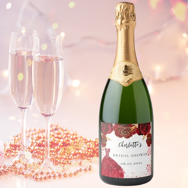 Chuva de presentes de noiva vestido vermelho e bra (Criador carregado)