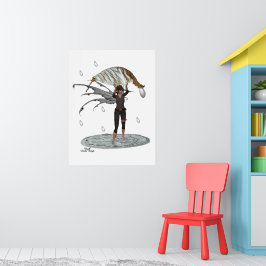 Chuva Fada De Menino Com Poster De Folha