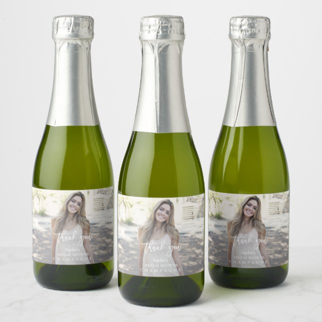 Chuveiro de Noiva com Foto Personalizada Moderna d (Garrafas)
