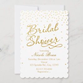 CHUVEIRO DE NOIVA Convite de Ponto de Confete Bran