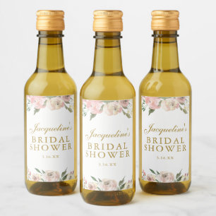 Chuveiro Nupcial Dourado Personalizado com Floral 