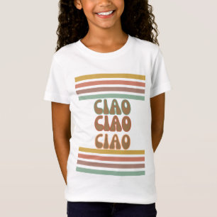 Ciao   Alô Italiano Em Camisa De Tipografia De Gro