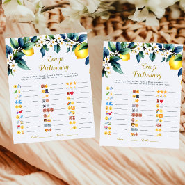 Ciao Baby Lemon Baby Shower Emoji Pictionary Game