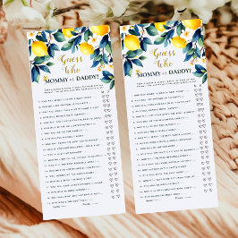 Ciao Baby Lemon Wreath Guess Who Mommy or Daddy