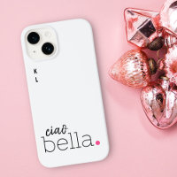 Ciao Bella Pink Dot Monograma Italiano Preto e Bra