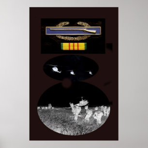 CIB e poster da fita do serviço de Vietnam
