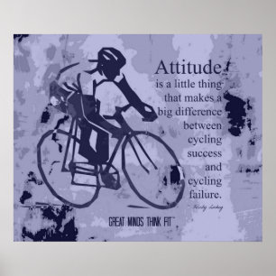 Ciclismo e Poster de atitude