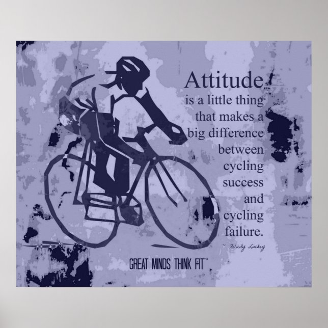 Ciclismo e Poster de atitude (Frente)