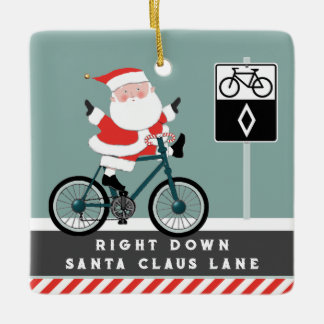 Ciclista Biking Holiday Guarda o Ornamento Cerâmic