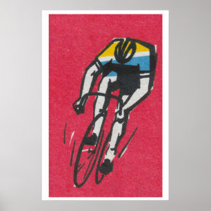 Ciclista - Impressão Caixa de Fósforos - Arte de P