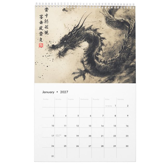 Ciclo Eterno: Um Calendário Zodíaco Chinês (Jan 2027)