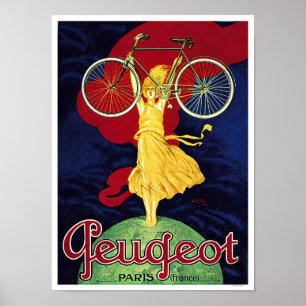 Ciclos de Peugeot - Poster de Bicicleta de Vintage