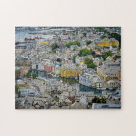 Cidade Alesund de Nouveau da arte, quebra-cabeça
