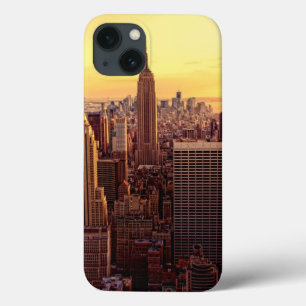 Cidade da skyline de New York com estado do