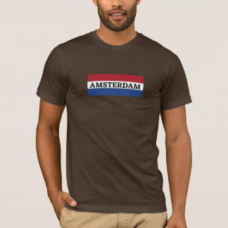 Cidade de Amsterdã em Camisa de Bandeira Neerlande