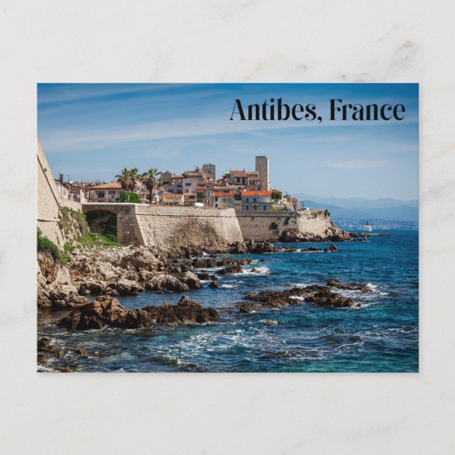 Cidade de Antibes, Cartão postal da França (Frente)