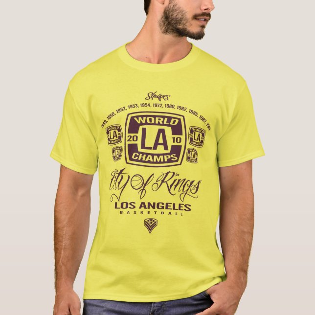 Cidade de Los Angeles do t-shirt dos anéis (Frente)