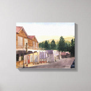 CIDADE de NEVADA - aguarela, impressão das canvas