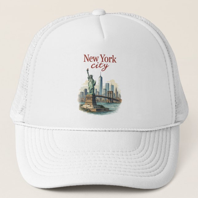 Cidade de Nova York – Boné do Estilo da Estátua e  (Frente)