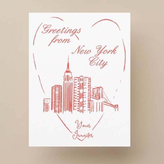 Cidade de Nova York Cartão postal de saudação pint (Criador carregado)