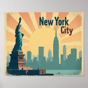 Cidade de Nova York – Poster de Paisagem Urbana A