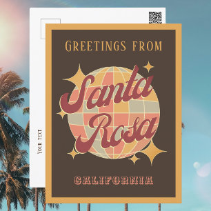Cidade de Santa Rosa Califórnia Cartão Postal Retr