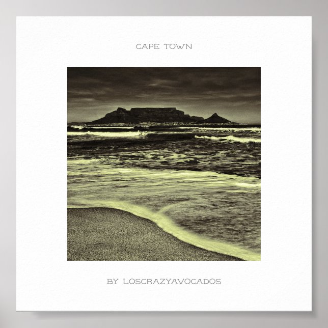 Cidade do Cabo, Mesa de montanha, Poster (Frente)