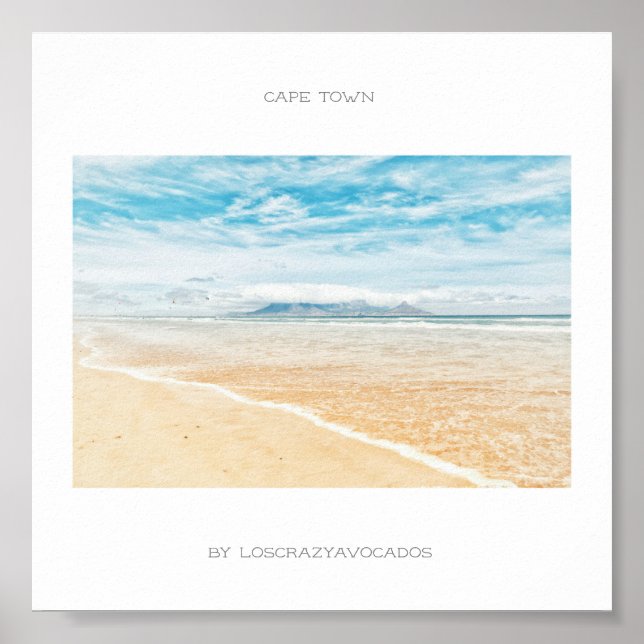 Cidade do Cabo, Mesa de montanha, Poster (Frente)