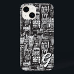 Cidade do Centro Preto e Branco, Arranha-céus, Mon<br><div class="desc">Centro desenhado a preto e branco,  prédios altos de arranha-céus na grande metrópole,  com o seu início.</div>