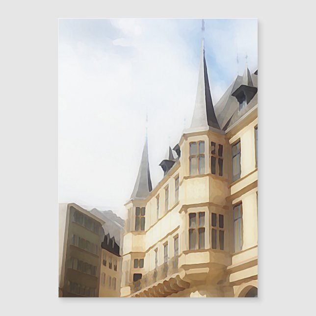 Cidade do Luxemburgo - Pintura da Cidade Antiga (Frente)