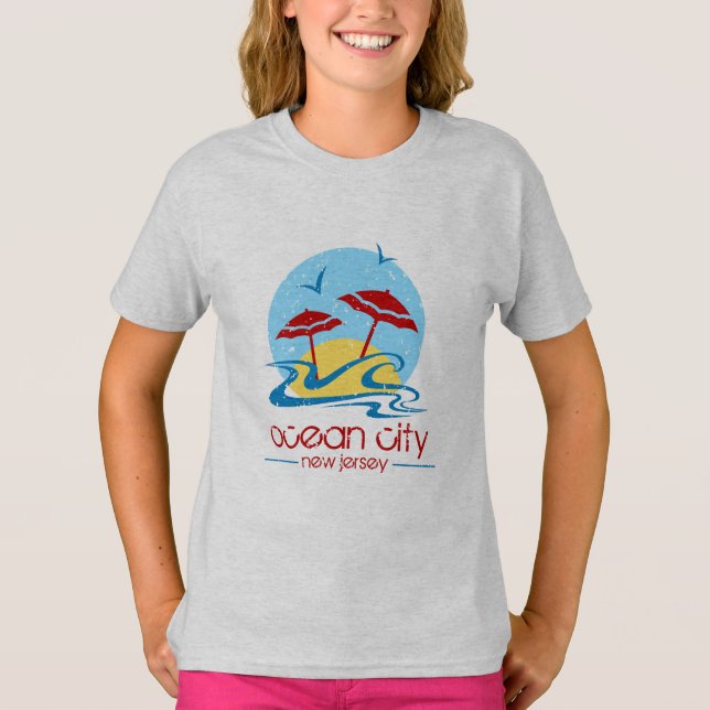 Cidade do oceano, t-shirt de NJ (Frente)