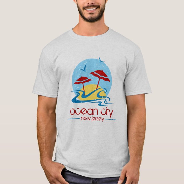 Cidade do oceano, t-shirt de NJ (Frente)