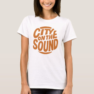 Cidade no design de t-shirt do som, roupa new, Urb