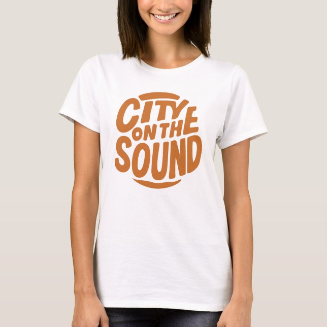 Cidade no design de t-shirt do som, roupa new, Urb (Frente)