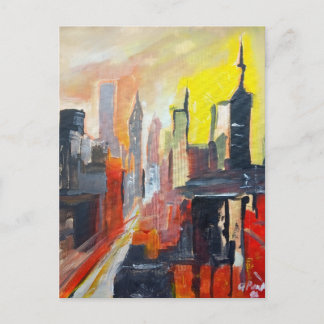 Cidade Paisagem Urbana Abstrata Cartão Postal da H