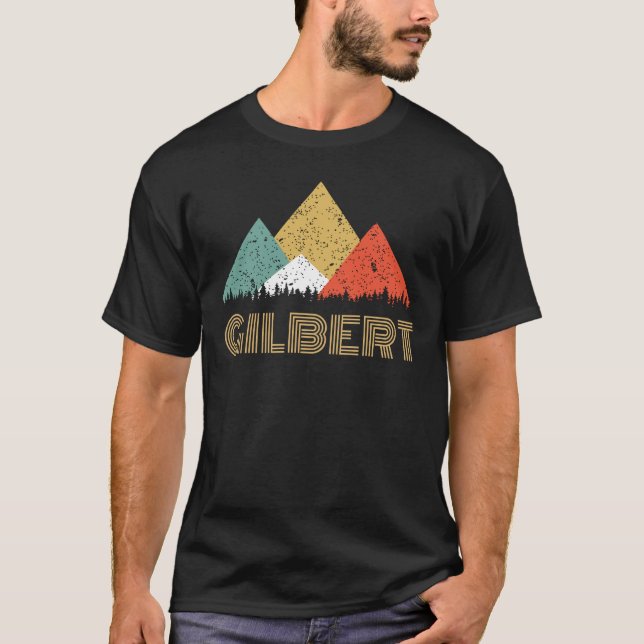 Cidade retro da camisa da montanha de Gilbert (Frente)