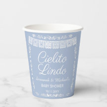 Cielito Lindo Azul Baby Shower Papel Picado