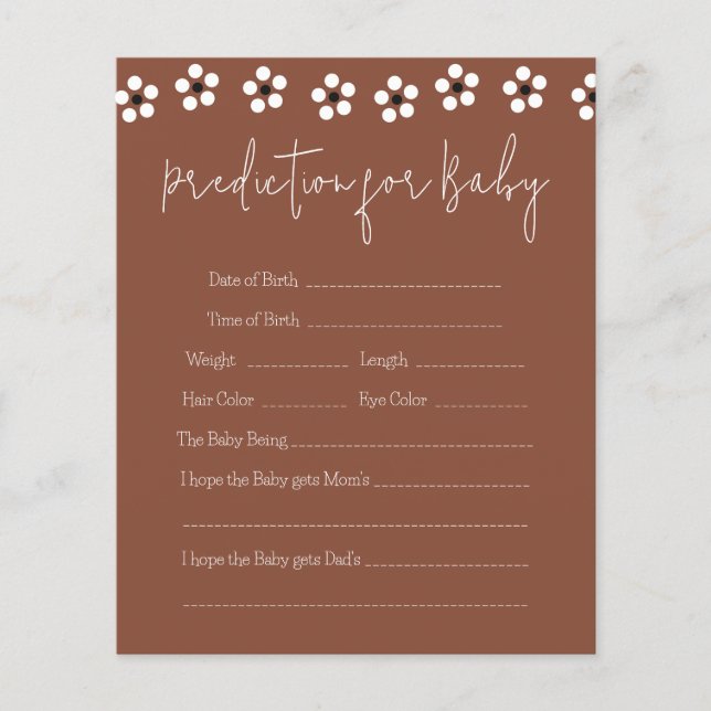 Cielito Lindo Cartão de Previsão de Chá de fraldas (Frente)