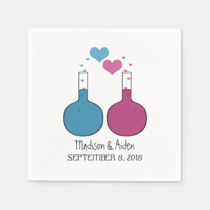 Ciência de guardanapo de papel Wedding do amor