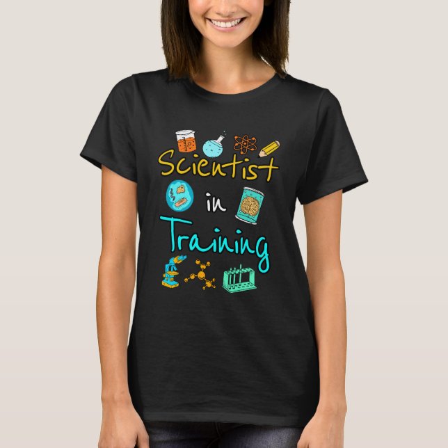 Cientista em Formação em T-Shirt STEM-Lover (Frente)