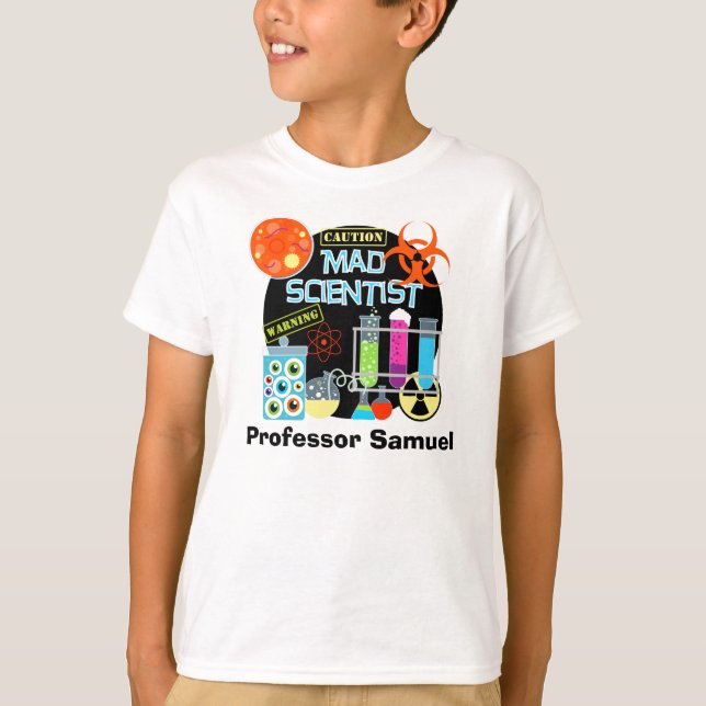 Cientista louco t-shirt personalizado (Frente)